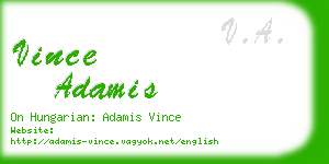 vince adamis business card